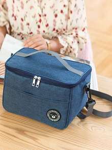 New Portable Lunch Bag Food Thermal Box Waterproof Office Cooler Lunchbox With Shoulder Strap Insulated Case - Multicolor - View 3