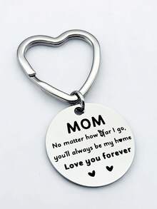 Mother's Day Gift "You'll Always Be My Home" Heart Shaped Keychain, Sentimental Accessory, Commemorative Party Keychain - View 4