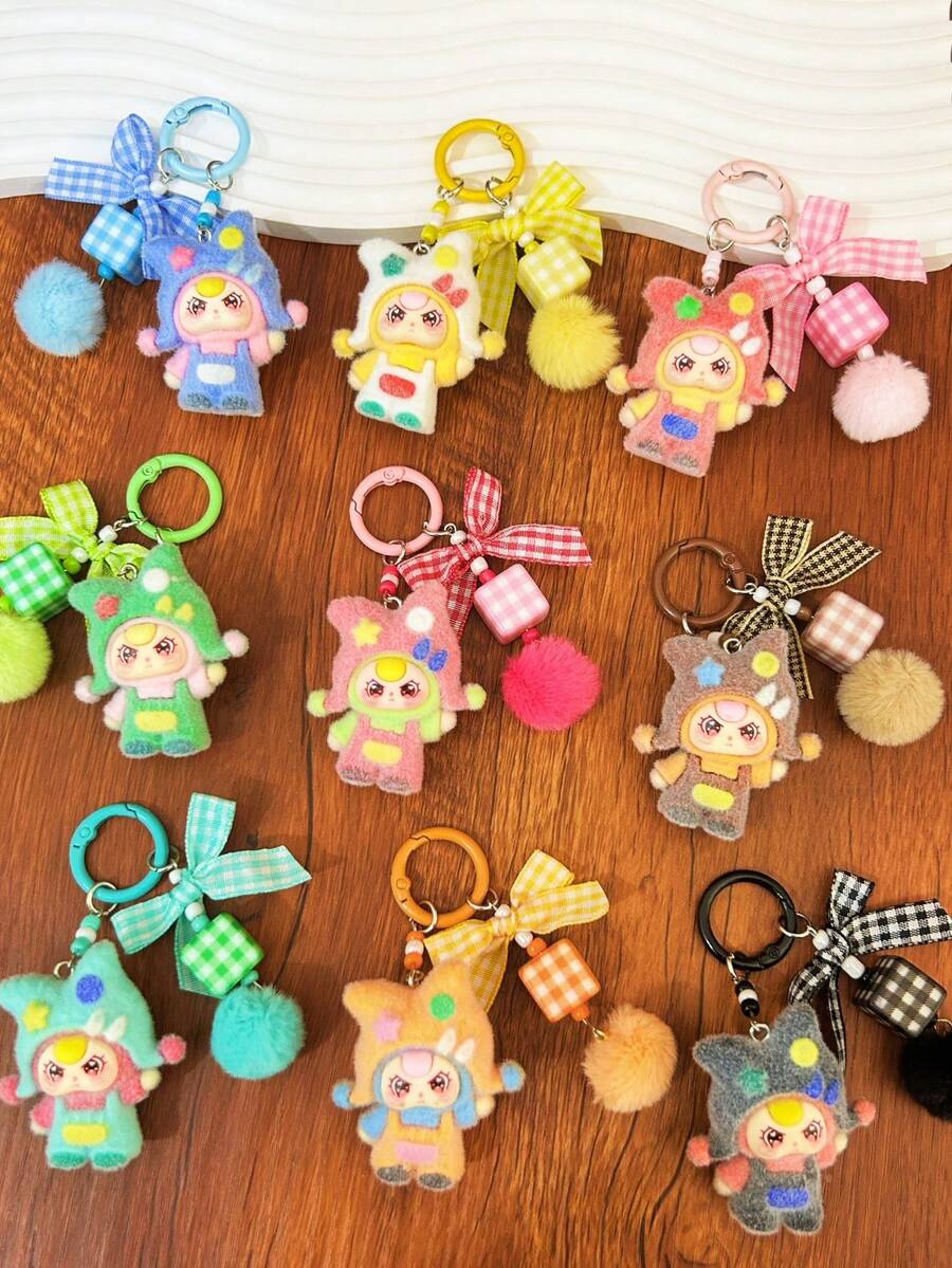 1/2 chiếc móc khóa hình búp bê Dopamine Y2K Kawaii dễ thương, phụ kiện túi xách hình nơ, móc khóa điện thoại, quà tặng nữ tính, dịu dàng | Quà sinh nhật | Quà Valentine | Quà tặng ngày hội con gái cho bạn gái, bạn thân, bạn gái, chị gái - Nhiều màu - Xem 1