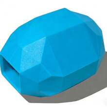 Interactive Dog Treat Dispenser Toy, Durable TPR Rubber Chew Toy For Aggressive Chewers, Teeth Cleaning Puzzle Toy For Small To Medium Dogs - 藍色 - 查看 8