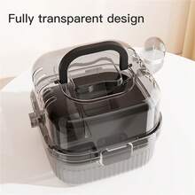 Luxury Transparent Hamster Cage, Double-Deck Large Space Gerbil Habitat, Portable Carrying Cage - Multicolor - View 3