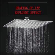 不锈钢雨淋式花洒，豪华现代浴室固定式顶喷花洒，角度可调，强劲高压水流 - 多尺寸 - 查看 9