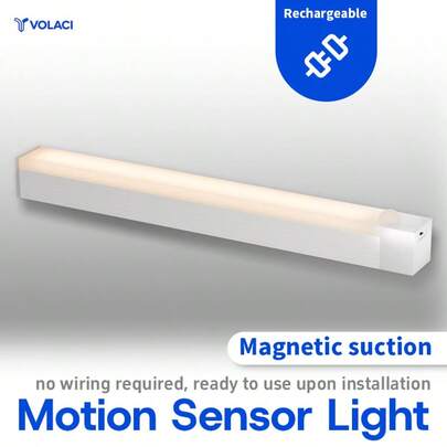 1个橱柜下感应灯，LED衣柜灯条，电池/电源双供电，塑料灯罩，工作电压≤36V，可充电锂聚合物电池，无线，含光源