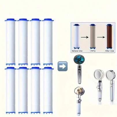 20pcs Pack Shower Head Filter Replacement, Compatible With Shower System, Easy To Install For A Cleaner And Safer Shower Experience, Bathroom Shower Head Purifier Element, Shower Filter