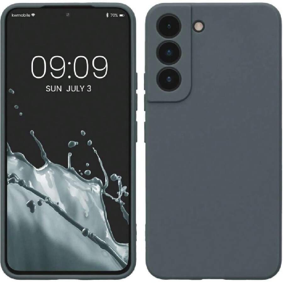 Case Compatible With Samsung Galaxy S22 - With Raised Edges - Suitable For Wireless Charging - Matte Dark Slate, 43341395 - Khaki - View 1