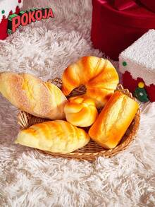 Pan realista de rebote lento, textura suave, elástico, aprieta suavemente para un rebote lento, alivio del estrés y curación, efecto de rebote lento delicado, sin colapso al presionar, rebote denso sin dureza - Multicolor - Ver 2