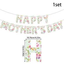 1 set Día de la Madre "Feliz Día de la Madre" Conjunto de 3 pancartas, decoración de fiesta agradecida a mamá para mesa de postres y fondo, accesorios creativos para crear un ambiente cálido en la reunión de padres e hijos en el Día de la Madre - Ver 11