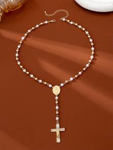 1pc Punk Style Sexy Fashion Versatile Women's Cross Y-Necklace - Multicolor - View 3