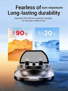 1pc Car Phone Holder, Rotatable Dashboard Mount, Anti-Slip Navigation Bracket, Temporary Parking Luminous License Plate (Retractable), Multi-Function Bracket, Dashboard Phone Number Plate, Glasses Card Slot - A - View 6