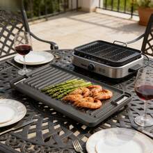 Deluxe Cast Iron Reversible Grill Griddle Plate, Black, 16 X 9 Inch - default - View 2