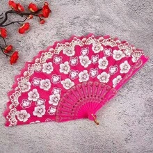 Quạt xếp hình hoa anh đào, quạt múa kiểu Trung Quốc cổ điển dành cho nữ, thích hợp mặc cùng áo sườn xám và Hanfu. - nhiều màu - Xem 11