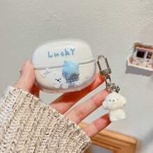 新款卡通耳机保护套吊坠，适用于 Buds 6 Play/SE/8 Active 通用无线耳机保护套，Buds 6 Pro/8 Pro/8 Lite 新款保护套，无线蓝牙耳机保护套 Buds 6 Active/6/7s/6 Lite/5/6s 软壳耳机保护套，透明女款 - 星狗 - 查看 18