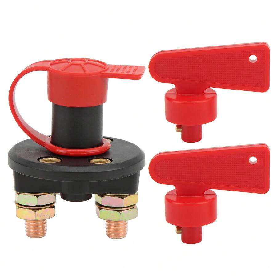 Interruptor de corte de energía de doble columna de Perilla a prueba de fugas - Rojo - Ver 1