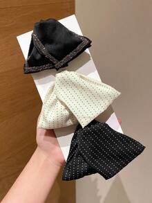 1/2pcs Women's Fashionable Full Rhinestone Fabric Polka Dot Hair Claw Clip, New Hair Claw For Updo Hairstyle, Stylish Convenient Accessory For Party, Beach, Dress, Daily Wear, Suitable As Valentine's Day Gift, Item! Summer Hair Accessories Beach Vacay Hair Clips,Holiday,Travel - Multicolor - View 8