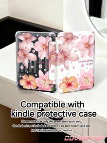 Pink Hibiscus Case Compatible With IPad Air 11-Inch M3 2025 / M2 2024, Air 5th Generation 2022 , (A16) 11 Inch 11th Generation 2025,Compatible With Samsung Galaxy Tab,Kindle Paperwhite 12th Gen 2024, Clear Back ,Fashion Pattern Protective Case,Autlueomatic Sleep And Wake-Up Function, Airbag Protection, Suitable For Gifts And Office Use - Multicolor - View 9