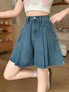 Women Shorts - Blue - View 3