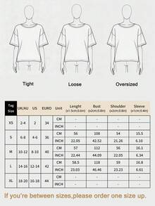 ARA CHIC 女士藏蓝色不对称落肩字母印花短袖T恤，撞色数字图案休闲圆领上衣，春夏度假学院风 - 藏蓝色 - 查看 3