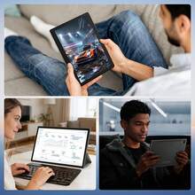 Tablet Android 2026 Latest Version, 10.1-Inch Tablet, 4-Core CPU, 12GB RAM + 64GB ROM (1TB Expandable), Android 15 Tablet With Keyboard And Mouse, 5MP+8MP Dual Camera, 1280*800px HD Touchscreen, 6000mAh, Type-C/Wireless 2.4g + 5g WiFi, Free (Keyboard, Mouse, Stylus, Protective Case, Screen Protector) - 黑色 - 查看 2