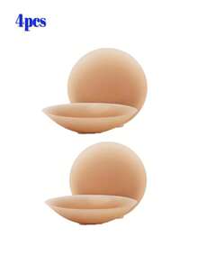 2 Pairs Reusable Silicone Nipple Covers - Invisible Self-Adhesive Nipple Pasties Washable For Backless, Wedding & Party Dresses - Multicolor - View 6