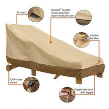 Classic Accessories - Funda para sillón de Patio Resistente al Agua de 66 Pulgadas Fundas para Muebles de Patio - Guijarro - Ver 5