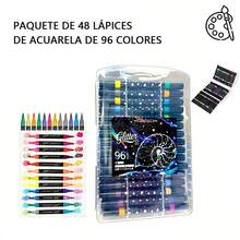 24/48/72/96 colores. Rotulador con doble punta y doble color con purpurina perla | Rotulador perla | Marcador Diseño con doble punta y doble color Brillo metálico perlado Tinta de flujo suave - Traje De 96 Colores(48 piezas) - Ver 11