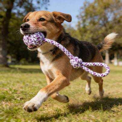 Interactive Tug Of War Chew Toy For Pets - Durable Rope Toy For Dog Dental Cleaning, Interactive Play And Training