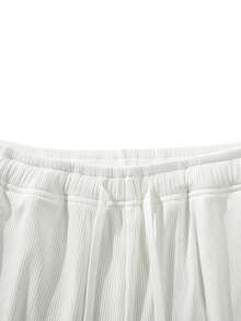 男士复古钞票印花夏季沙滩短裤 - 白色 - 查看 7