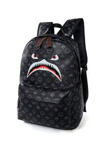 Conjunto de mochila 2 em 1 com estampa de flor de ameixa (mochila + pochete), essencial para escola, deslocamento diário, viagens curtas e exploração urbana. Bolsa para laptop com estampa floral vintage, pochete ajustável, material PU espesso, popular entre estudantes e jovens profissionais que buscam estilo e praticidade. - Multicolorido - Ver 10