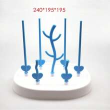 Estante para secar botellas de bebé, portavasos de alimentación, estanteíble en forma de árbol, limpieza de chupetes y accesorios, estante de secado de almacenamiento UYPT - Rosa - Ver 8