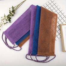 African Exfoliating Mesh Sponge, African Bathing Back Scrub Towel, Shower Loofah Body Scrubber With Pull Cord, African Exfoliating Mesh Sponge With Rope Handle, Unisex Long Bathing Sponge For Smoother And Cleaner Skin, Multi-Functional Exfoliating Face Towel, Elastic Back Scrubber, Suitable For Shower, Skin Cleansing And Massage - Suitable For Men And Women - Random Color - View 5