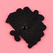 男孩妈妈语录珐琅徽章 有趣的黑色短语胸针翻领别针徽章 背包服装配饰 时尚珠宝 朋友礼物 - 黑色 - 查看 6