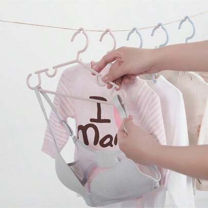 5/10/15/20 szt./28,5 cm antypoślizgowe wieszaki na ubrania, plastikowe suszarki do użytku domowego, losowy kolor