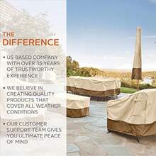 Classic Accessories - Funda para sillón de Patio Resistente al Agua de 66 Pulgadas Fundas para Muebles de Patio - Guijarro - Ver 2