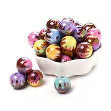 10pcs 16mm Acrylic Cream Cake Pattern Beads, Smooth Surface, Suitable For Crafters And Designers As Jewelry Making Materials - 10pcs - View 9