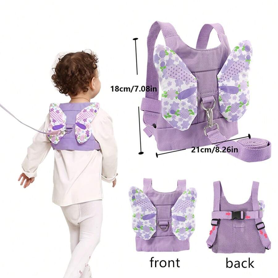 1pc Anti-Lost Toddler Backpack Leash, Child Safety Harness Strap With Butterfly Design