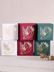 5 hộp quà hình chim bồ câu cao cấp dành cho tín ngưỡng Cơ đốc giáo, thiết kế cành ô liu dập nổi mạ vàng, hộp đựng kẹo mini thích hợp cho các sự kiện tôn giáo. - Nhiều màu - Xem 9