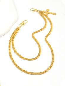 1件十字形镂空多层朋克嘻哈裤链，时尚百搭 - 彩色 - 查看 7