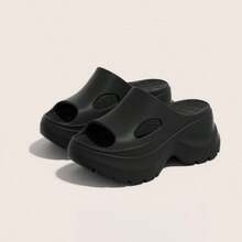 1 Pair Women's Platform Slippers, 2.75 Inch Thick Sole, Arch Support, Comfortable For Long Wear, Casual & Fashionable Summer Sandals, Non-Slip Soft Bottom,Shoe Rack,Storage Saver,Outdoor,Garden,Travel Essential,Portable,Beach Essential,Graduation Season,Commencement,Graduation Ceremony,Graduation Gift,Graduation Present,Graduation Gift,Graduation Present,Congrats Grad,Congratulations Graduate,Valedictorian,Finish School,Graduation Party - Multicolor - View 15