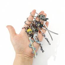 Set de 4 piezas de accesorios de anime caliente "[Título del anime]", llavero de personajes de dibujos animados de moda, colgante de bolso, adecuado para uso diario o como regalo - Multicolor - Ver 11