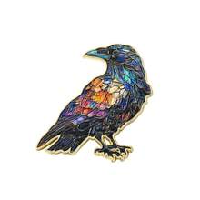 Crow Enamel Brooch Pin Fashion Dinosaur Decorative Brooches Ornaments Lapel Bag Badges Jewelry Gifts - Multicolor - View 1