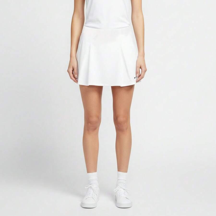 Nike 女式 AS W NK DF NGC 裙子 荷叶边针织迷你裙 IH0516-133 - 白色 - 查看 1