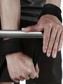 1条加固举重腕带 - 带衬垫腕带，适用于举重、CrossFit、力量训练和健身房锻炼（防汗设计） - 彩色 - 查看 5