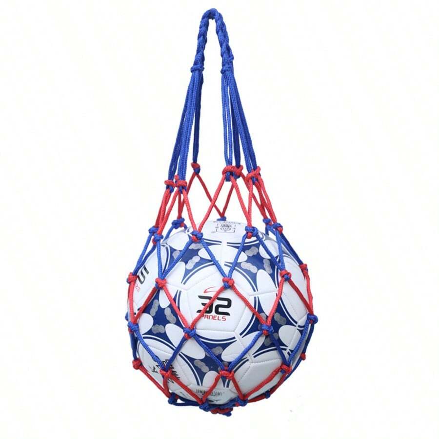 Basketball/Football/Volleyball Ball Carrying Mesh Bag, Thick Netting Holds 10-20 Balls - Multicolor - View 1