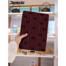 1pc Vintage Red Solid Color, Small Heart Pattern Tablet Protective Case, Anti-Drop, With Pen Slot, Support Sleep/Wake, Tri-Fold Tablet Stand Protective Shell, Compatible With  10.2",  Pro 2021/2020/ (A16) 11", 11th Gen 2025/10th Gen, Galaxy Tab A8 10.5" 2022, Matepad 10.4/Tab, - View 4