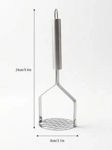 1pc Stainless Steel Potato Masher, Non-Slip Handle Design, Easy To Clean, Potato Puree, Vegetable And Fruit Masher Kitchen Tool, Dishwasher , Manual Fruit Crusher, Potato Ricer, Vegetable Crusher, Kitchen Gadgets, Baking Tools - Multicolor - View 2