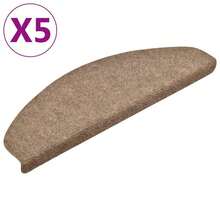 vidaXL Klebematten für Treppen, 5 Stück, Creme, 65 x 21 x 4 cm, Nadelfilz - Beige - Übersicht 2
