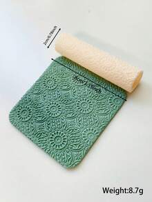 High Precision Pottery Textured Rolling Pin - Durable Plastic Handcraft Mold, Suitable For DIY Jewelry Making And Art Design, Soft Clay Texture Tool With Fine Patterns, Ideal For Unique Handmade, Decorative Earrings | Textured Craft Surface, Jewelry Making Supplies - Texture Roller - View 37