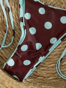 2023 Summer Vacation Beach Leopard Print Sexy Halter Tie Bikini Set - Larger Brown Spots - View 6