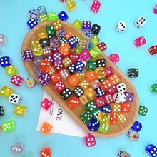 10/50/100pcs, 10mm Standard Size, Semi-Transparent & Durable, Acrylic Plastic Material, Colorful Dice Set, Game Style, Rainbow Mixed Colors, Cubic Shape, Rounded Corners, 6-Sided Game Dice, Tabletop Games & Party Supplies (Random Colors) - Multicolor - View 6