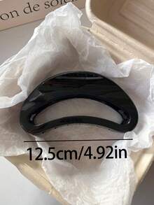 3个/1个超大号12.5厘米/4.92英寸女士黑色/白色/棕色轻便塑料发夹，时尚百搭高端优雅简约纯色发爪，适合日常外出、休闲、派对、通勤、海滩、度假、扎马尾辫、盘发、洗脸、化妆、穿搭配饰，夏季发饰沙滩发夹度假旅行 - 彩色 - 查看 2